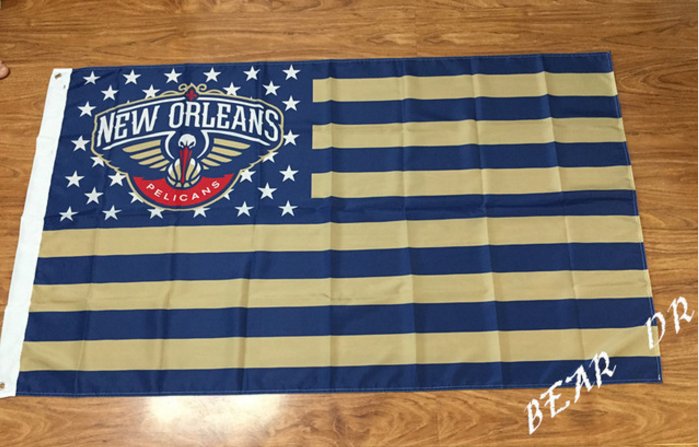 New Orleans Pelicans flag 3ftx5ft Banner 100D Polyester Flag metal Grommets