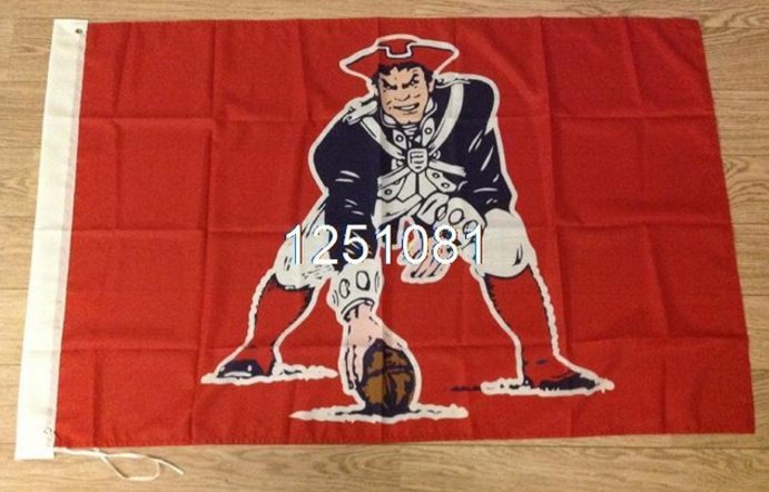 New England Patriots logo car flag 12x18inches double sided 100D Polyester NFL