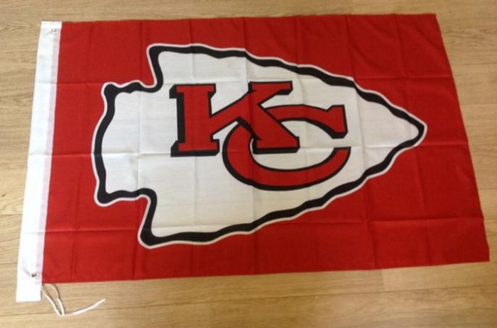 Kansas City Chiefs logo car flag 12x18inches double sided 100D Polyester NFL