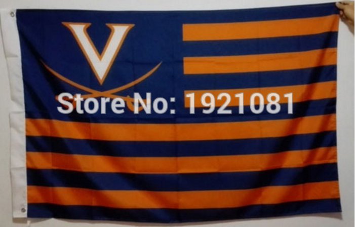 Virginia Cavaliers With Modified US Flag 3ft x 5ft Polyester NCAA Banner