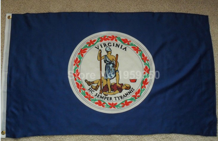 Virginia State Blue VA Flag 3'x5' Ft Polyester