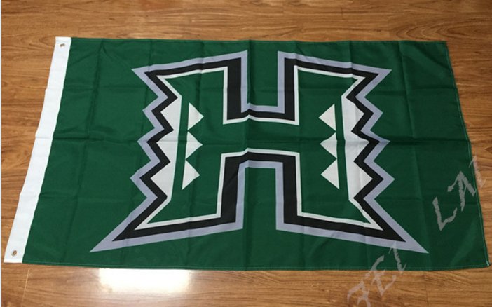 Hawaii Warriors Helmet Flag 3ftx5ft Banner 100D Polyester NCAA Flag