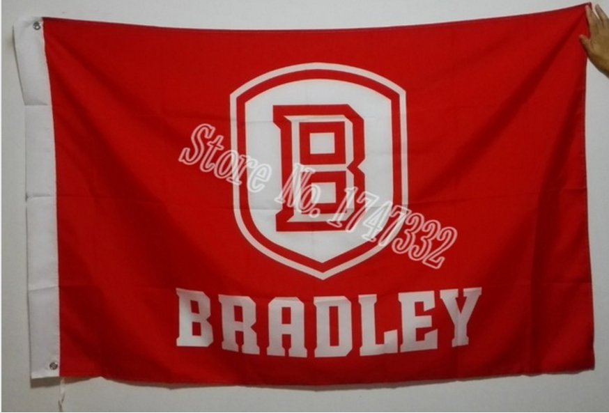 Bradley Braves Flag 3ftx5ft Banner 100D Polyester NCAA Flag style 2