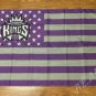Sacramento Kings logo with US stars and stripes Flag 3FTx5FT Banner 100D Polyester flag 90x150cm