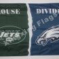 New York Jets vs. Philadelphia Eagles House Divided Rivalry Flag 90x150cm