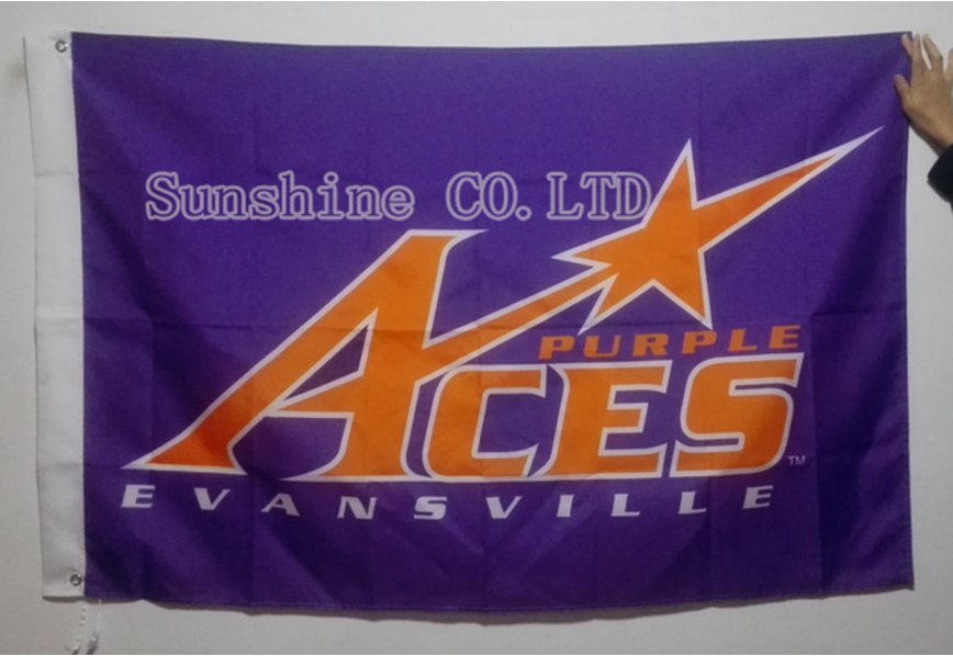 Evansville Purple Aces Flag 3ftx5ft Banner 100D Polyester NHL Flag