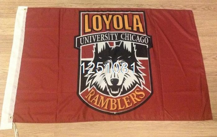 NCAA Loyola Chicago Ramblers Banner Flag 3X5FT 100D polyester