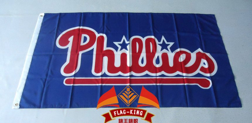 Philadelphia Phillies Logo flag 3x5 FT Banner 100D Polyester MLB Flag Brass Grommets