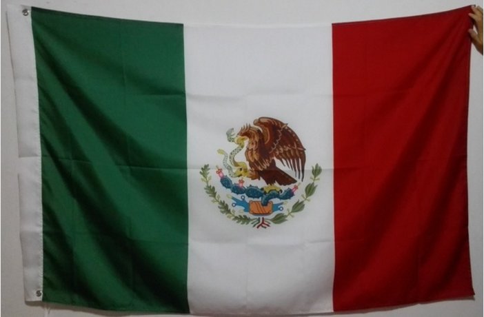 MexicoNational Flag 3x5ft 150x90cm 100D Polyester