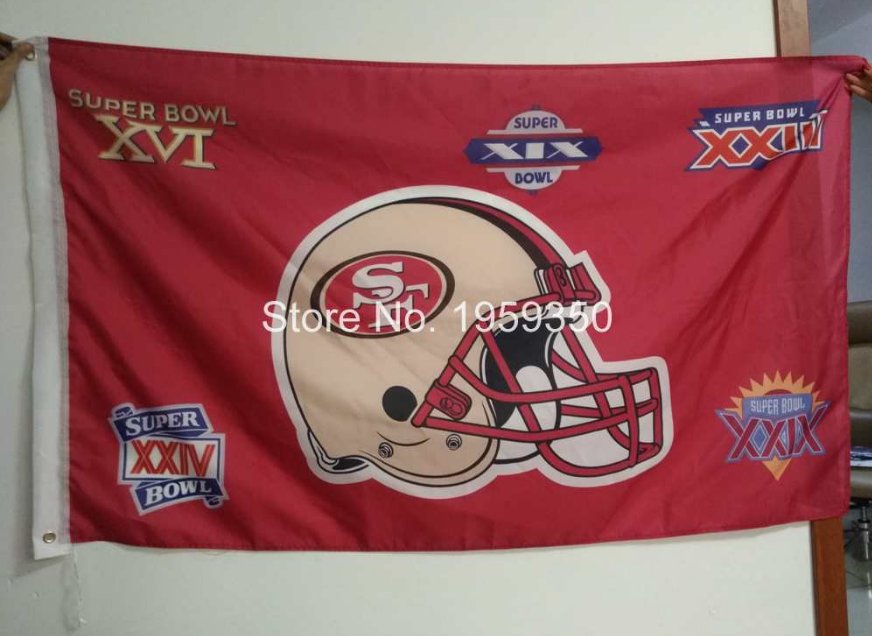 San Francisco 49ers Flag super bowl 3ftx5ft Banner 100D Polyester flag