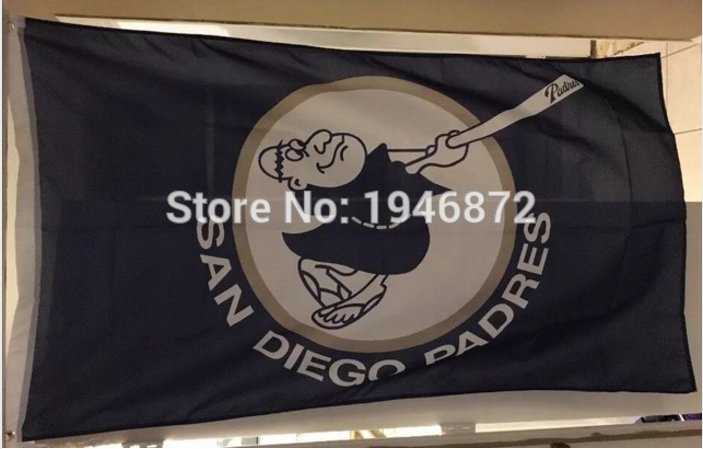 San Diego Padres Flag the swinging Friar 3ft x 5ft Polyester MLB Custom flag