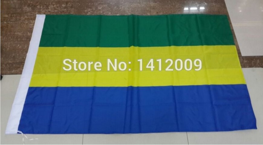 Gabon National Flag 3x5ft 150x90cm 100D Polyester