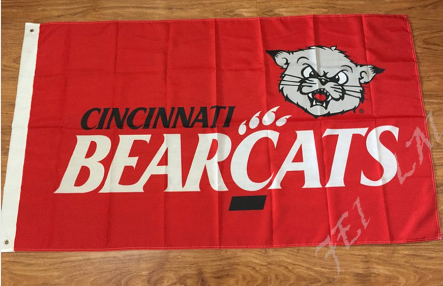 Cincinnati Bearcats Flag 3ftx5ft Banner 100D Polyester NCAA Flag style 3