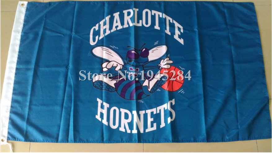 Charlotte Hornets Flag 3x5 FT 150X90CM Banner copper grommets Polyester NBA flag