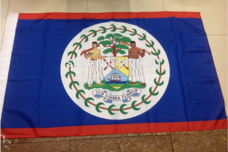 Belize National Flag 3x5ft 150x90cm 100D Polyester