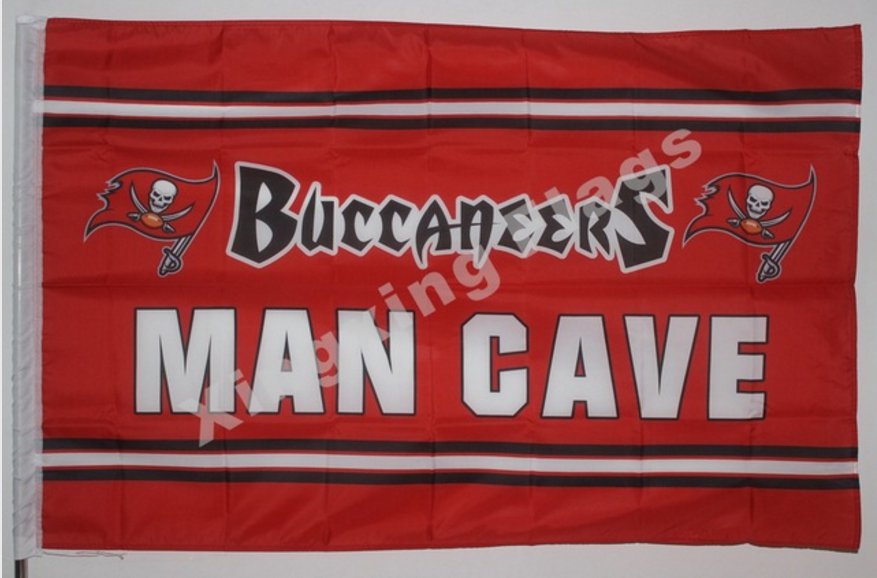 Tampa Bay Buccaneers man cave flag 3ftx5ft Banner 100D Polyester Flag metal Grommets