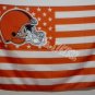 Cleveland Browns helmet with US stars and stripes Flag 3FTx5FT Banner 100D Polyester flag 90x150cm