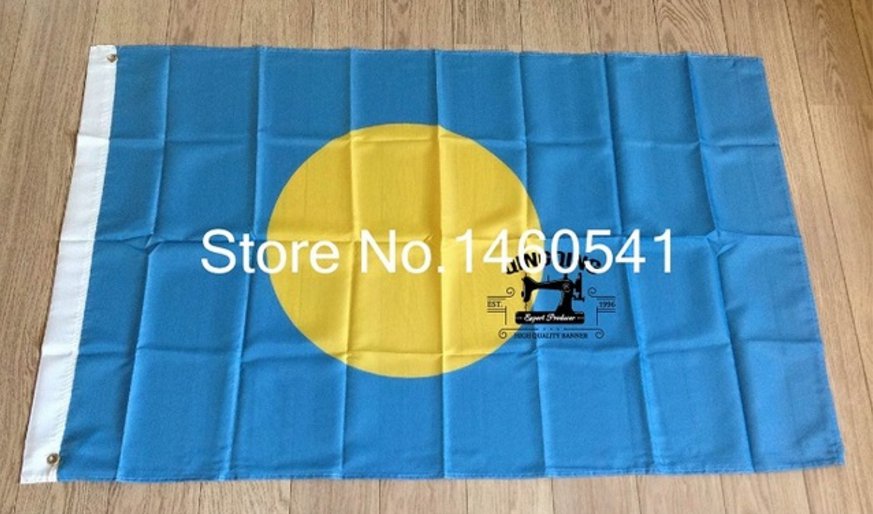 Palau National Flag 3x5ft 150x90cm 100D Polyester