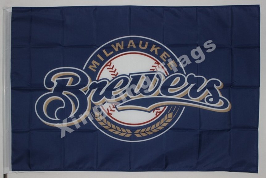 Milwaukee Brewers Flag 3ft x 5ft Polyester MLB Banner Flying flag