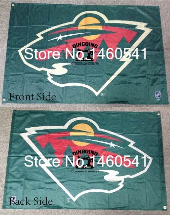 Minnesota Wild Flag 3FT x5 FT 150X90CM Banner 100D Polyester NHL flag