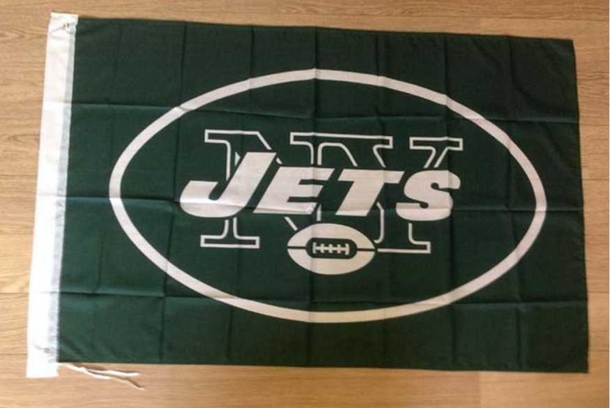 New York Jets NFL car flag 12x18 inches 30x45cm double sided 100D Polyester style 2