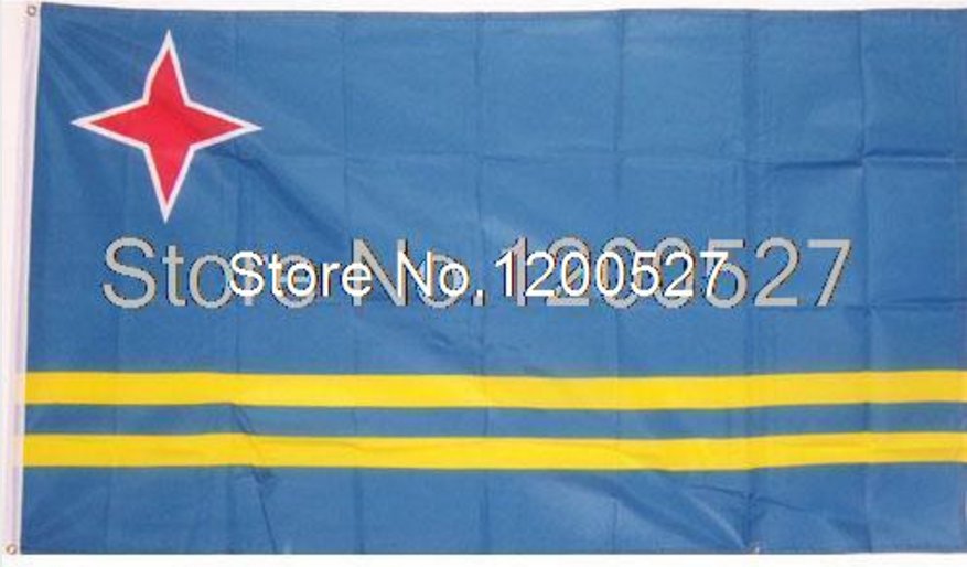 Aruba National Flag 3x5ft 150x90cm 100D Polyester