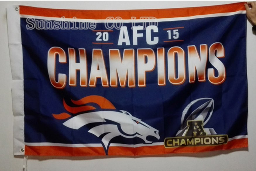 Denver Broncos 50th Super Bowl Champions Flag 3ft x 5ft Polyester flag 90x150cm
