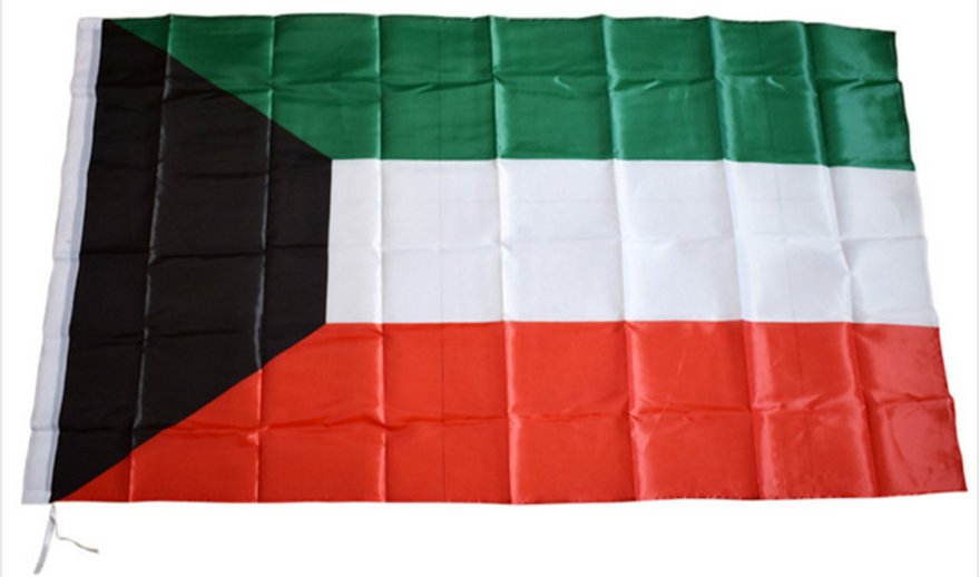 Kuwait National Flag 3x5ft 150x90cm 100D Polyester