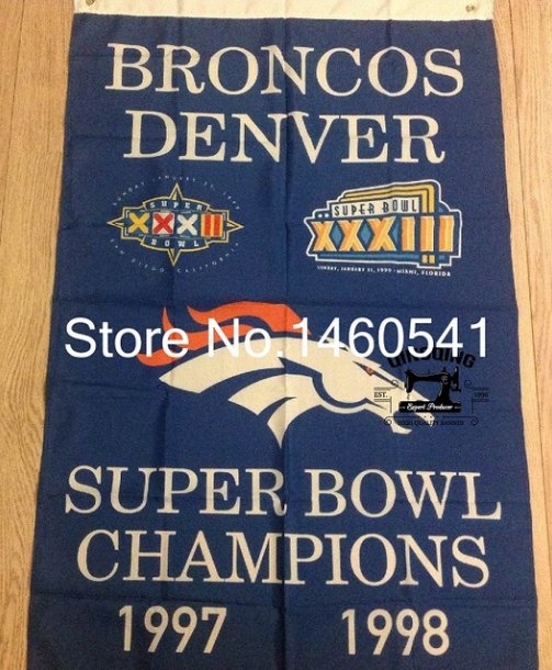Broncos Denver Super Bowl Champions Flag 3ft x 5ft Polyester NFL flag