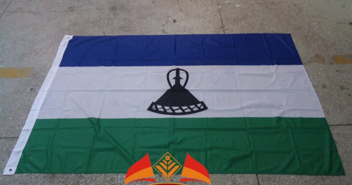 Lesotho National Flag 3x5ft 150x90cm 100D Polyester