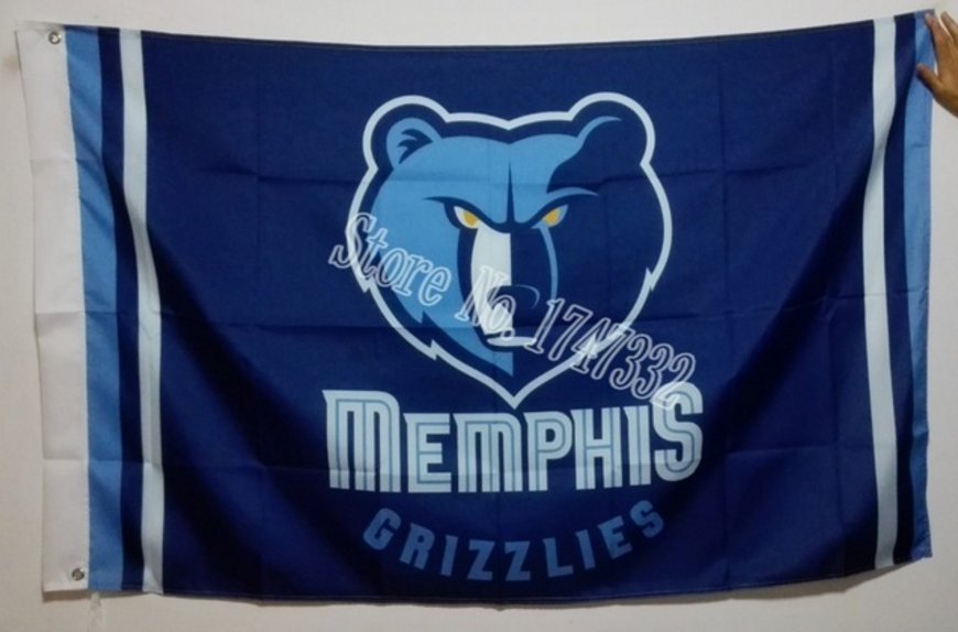 Memphis Grizzlies Flag 3ft x 5ft Polyester NBA Banner Custom flag