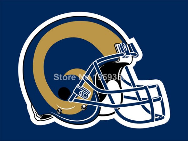 Los Angeles Rams Helmet logo car flag 30x45cm double sided 100D Polyester