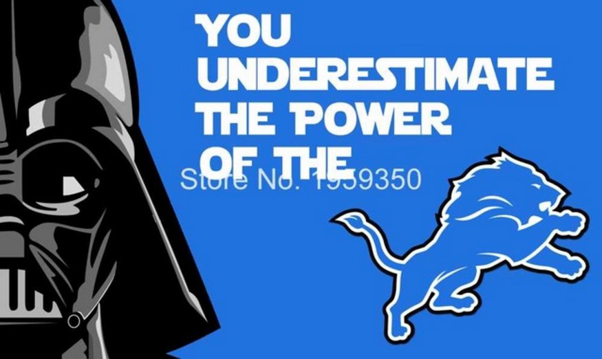 Detroit Lion star wars flag 3ftx5ft Banner 100D Polyester Flag metal Grommets