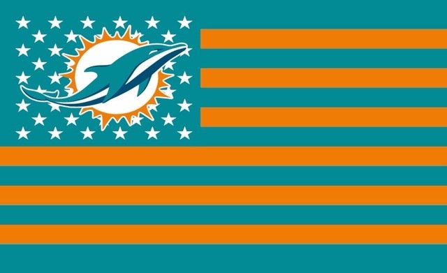 Miami dolphins flag 100D Digital printing NFL banner 3x5 FT