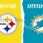 Pittsburgh Steelers Miami Dolphins House Divided Flag 3ft x 5ft Polyester