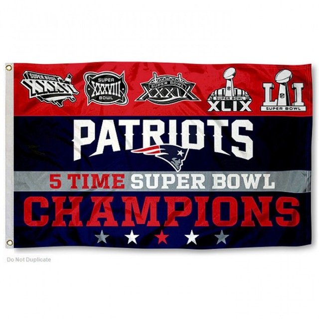 New England Patriots 2016 Super Bowl LI Champions Flag 3x5ft