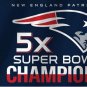 New England Patriots Flag Football Team 5X Super Bowl Champions Banners 3ft X 5ft