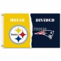Pittsburgh Steelers Flag Vs New England Patriots Banner World Series Football Team 3ft X 5ft