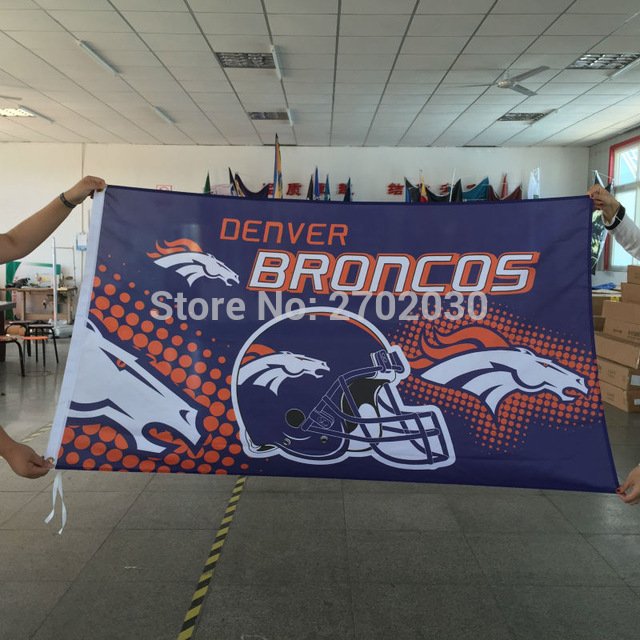 Denver Broncos Flag Helmet Banner World Series Super  Banners 90 X 150 Cm