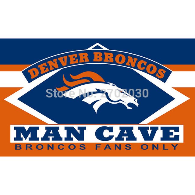 Denver Broncos Fans Only Flag MAN CAVE Banner Flag World Series Football Team 3ft X 5ft
