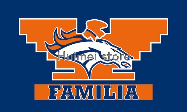 3x5ft Denver Broncos flag 90x150cm Familia style digital print custom