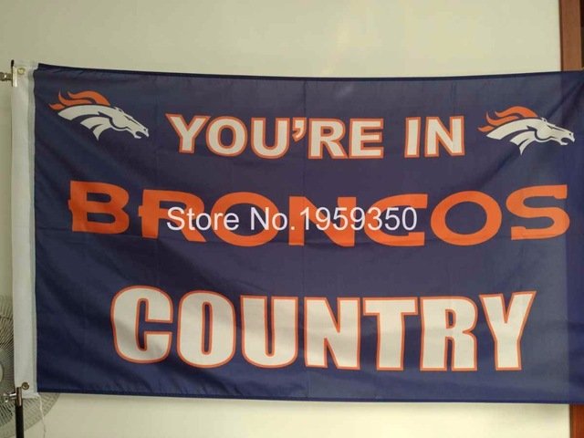 Denver Broncos Flag 3ftx5ft Banner 100D Polyester flag 90x150cm 4010