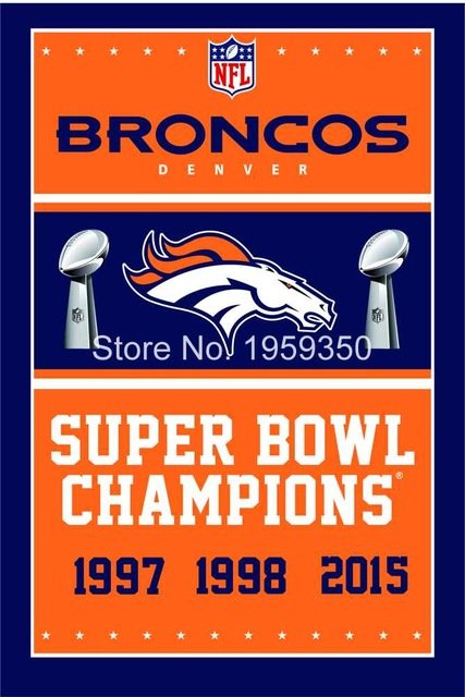 Denver Broncos flag USA stripe banner star Premium tim sepak bola bendera banners 3X5FT