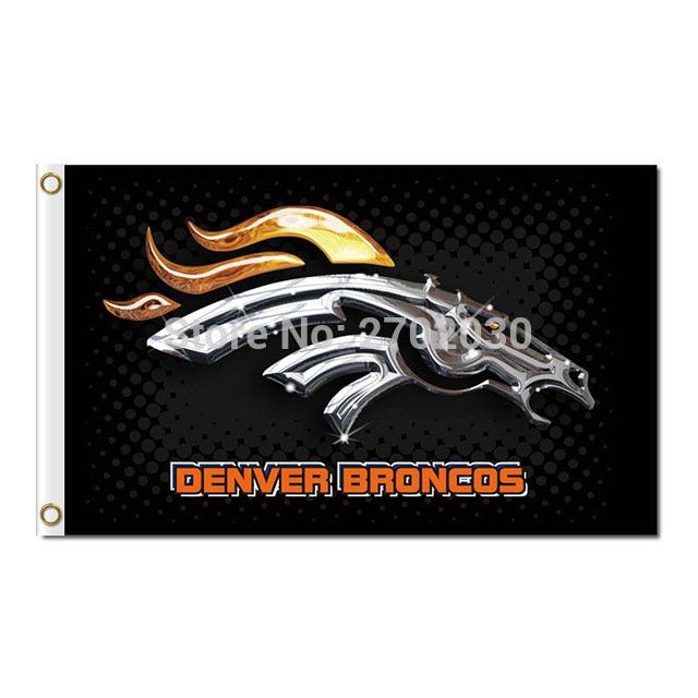 Gold Denver Broncos Flag World Series Super Bowl Champions Fan Football Flag 90x150cm
