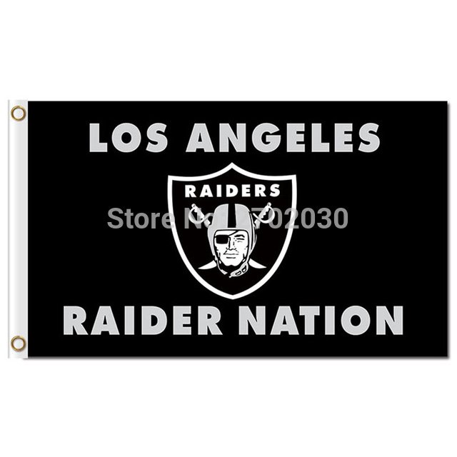 Oakland Raiders LOS ANGELES RAIDER NATION Team Banner 3ft x 5ft Polyester flag
