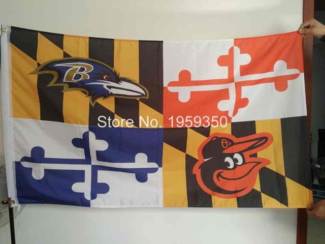 Baltimore Ravens Baltimore Orioles Maryland Flying Flag Banner  flag 3ft x 5ft