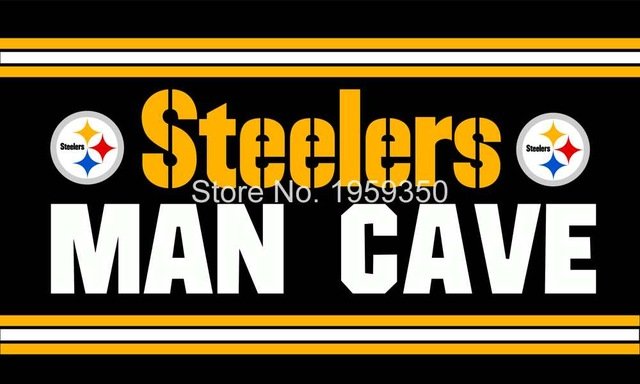 Pittsburgh Steelers Man Cave flag 3FTx5FT Banner 100D Polyester Flag