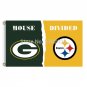 Green Bay Packers Flag Vs Pittsburgh Steelers house divided 3X5FT
