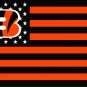 Cincinnati Bengals with US stars and stripes Flag 3FTx5FT