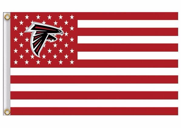 Atlanta Falcons US flag with star and stripe 3x5 FT Banner